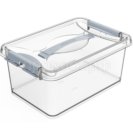 Контейнер д/хранения Клик 8л прозрачный с защелками С273ПРО Контейнер д/хранения Клик 8л прозрачный с защелками С273ПРО