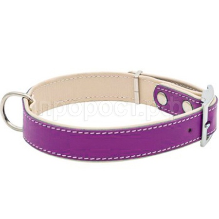 Ошейник кожа 25мм BEST двойной с подворотом 36-46см фуксия/10225450-12/Каскад Ошейник кожа 25мм BEST двойной с подворотом 36-46см фуксия/10225450-12/Каскад