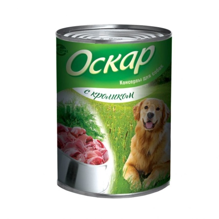 Корм для собак Оскар кролик ж/б 350гр/1233