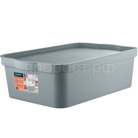Ящик д/хранения 14л Keeplex Trendy с крышкой серый топаз KL3504 /8шт/ПР Ящик д/хранения 14л Keeplex Trendy с крышкой серый топаз KL3504 /8шт/ПР