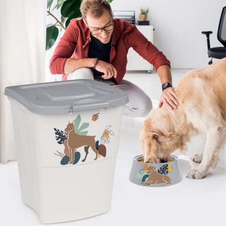 Контейнер д/корма 36л серый/М8293 Контейнер д/корма 36л серый/М8293