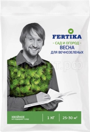 Фертика Хвойное для вечнозеленых Весна-лето 1кг Фертика Хвойное для вечнозеленых Весна-лето 1кг