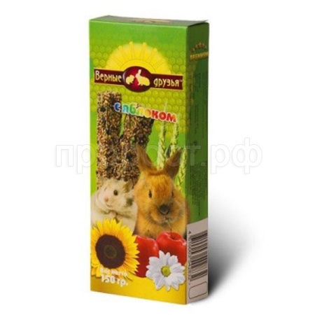 Лакомство для грызунов Палочки Яблоко Верные друзья  150гр
