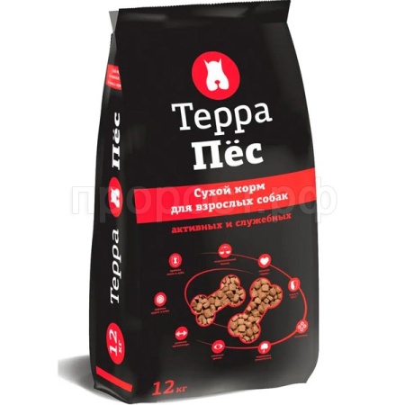 Корм Терра Пёс для активных и служебных собак12кг Корм Терра Пёс для активных и служебных собак12кг