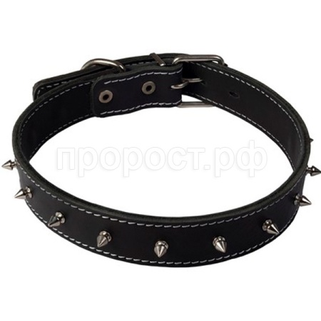 Ошейник кожа 15мм двойной с шипами 21-27см/10015110/Каскад Ошейник кожа 15мм двойной с шипами 21-27см/10015110/Каскад