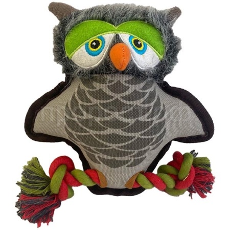 Игрушка с Сова плюшевая с пищалкой 19см/C0038/ЗР