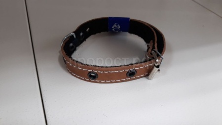 Ошейник кожа 20мм безразмерный на фетре 38-40см/40595 Ошейник кожа 20мм безразмерный на фетре 38-40см/40595